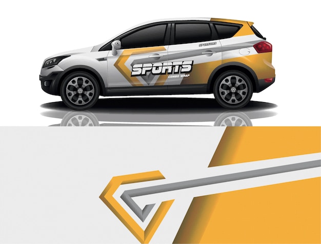 Vector suv auto sticker wrap ontwerp