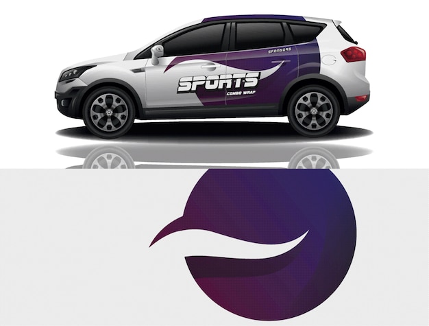 Suv car decal wrap design