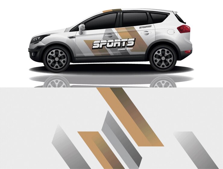 Vector suv car decal wrap design
