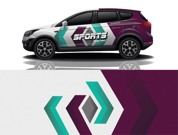 Vector suv car decal wrap design