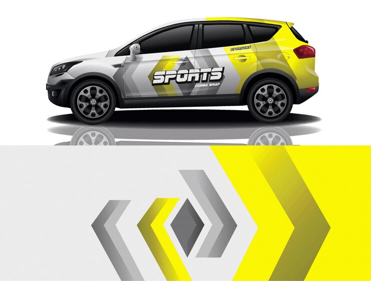Vector suv car decal wrap design
