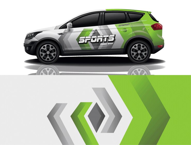 Vector suv car decal wrap design
