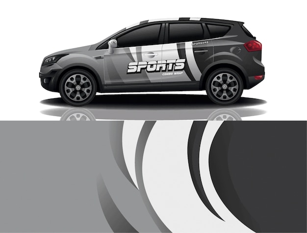 Vector suv car decal wrap design