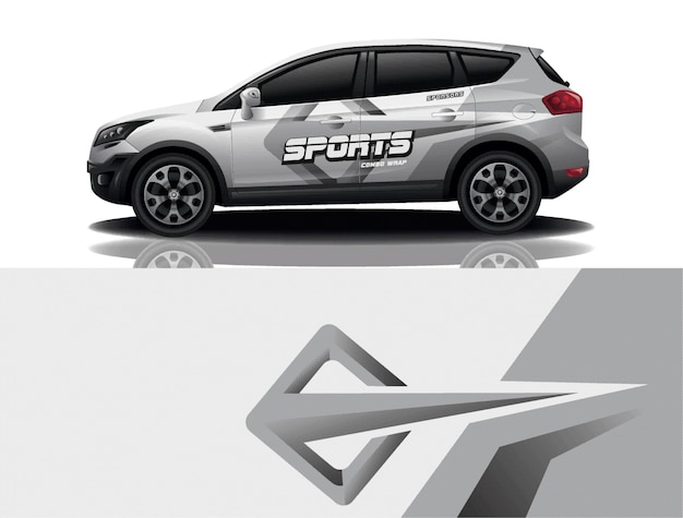 Vector suv car decal wrap design