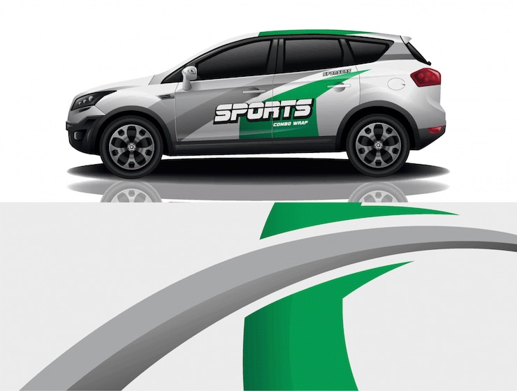 Vector suv car decal wrap design