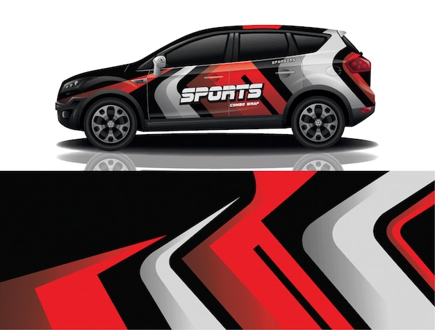 Suv car decal wrap design