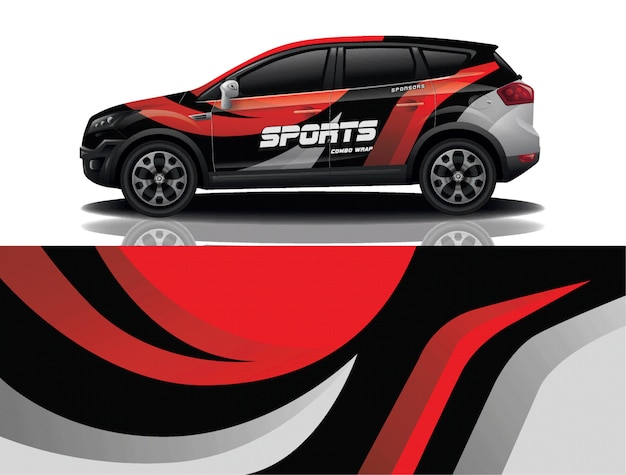 Suv car decal wrap design