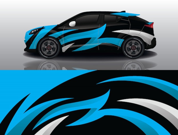 Suv car decal wrap design