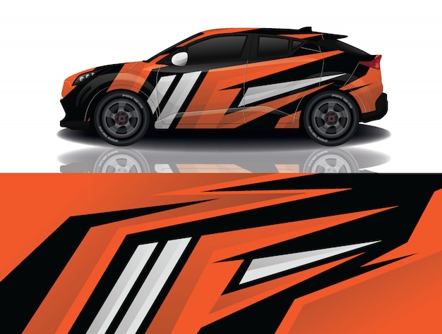 suv car decal wrap illustration