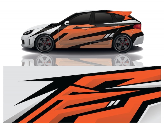 suv car decal wrap illustration