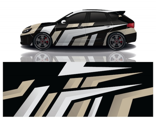 suv car decal wrap illustration