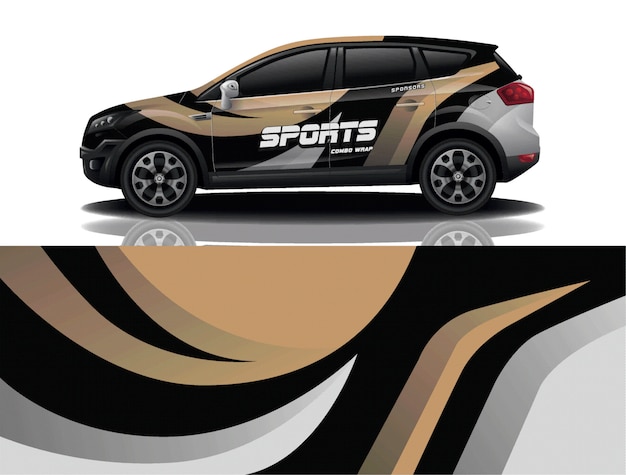 suv car decal wrap illustration