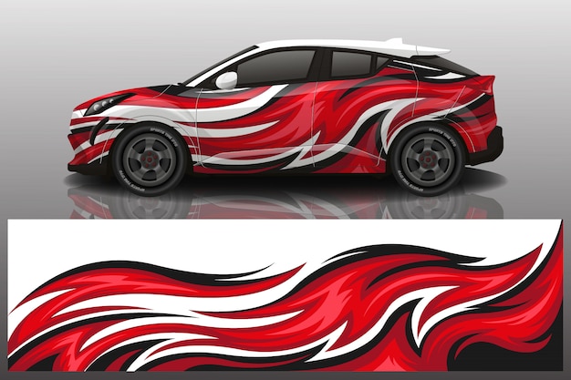 suv car decal wrap illustration