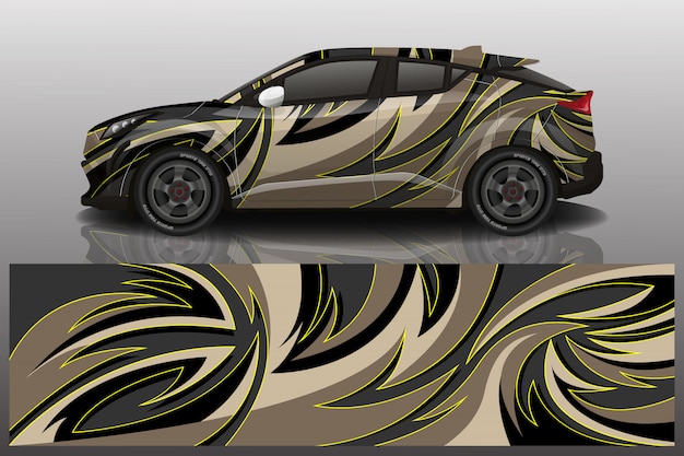 Vector suv car decal wrap illustration