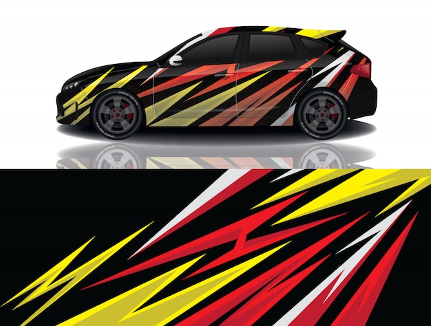 suv car decal wrap illustration