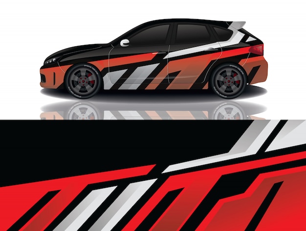 suv car decal wrap illustration