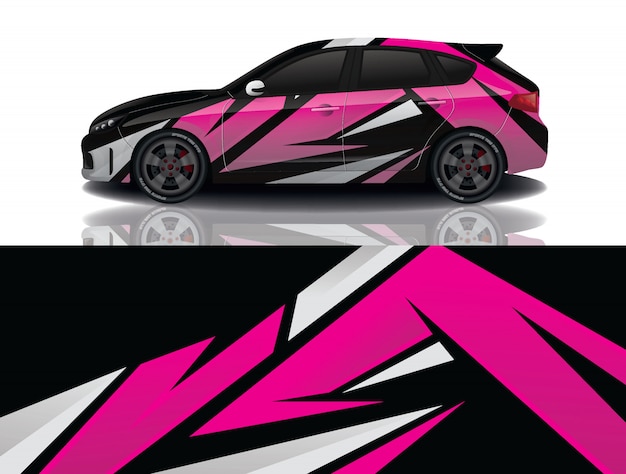 suv car decal wrap illustration