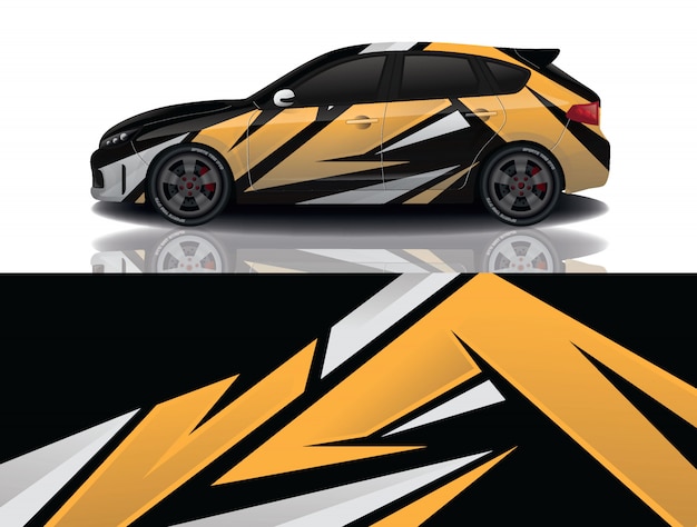 suv car decal wrap illustration