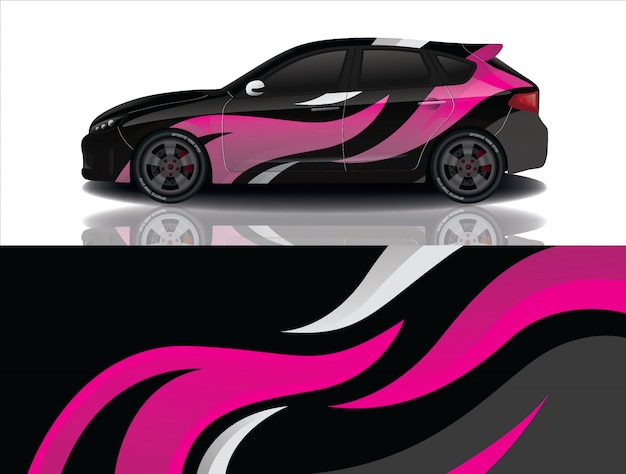 suv car decal wrap illustration