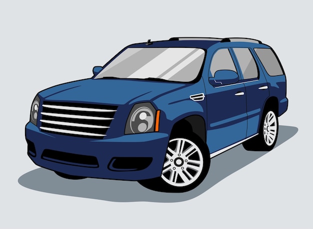 Vector suv car illustration in vector. transportation. vehicle