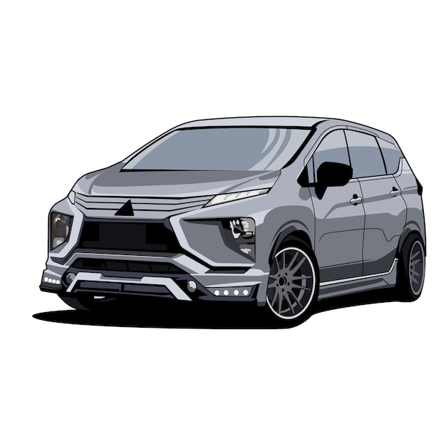 Suv car modification illustration vector design