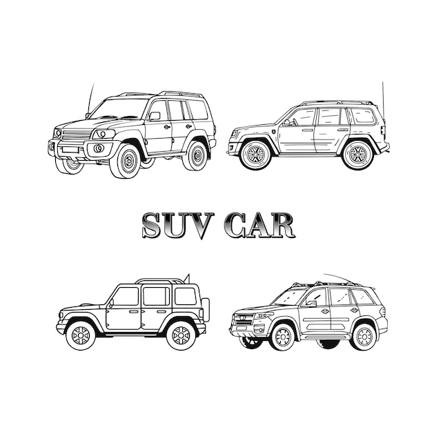 SUV コンタクトイラストのベクトル