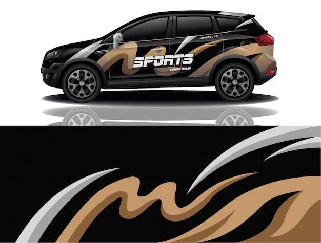 Suv car wrapping decal design