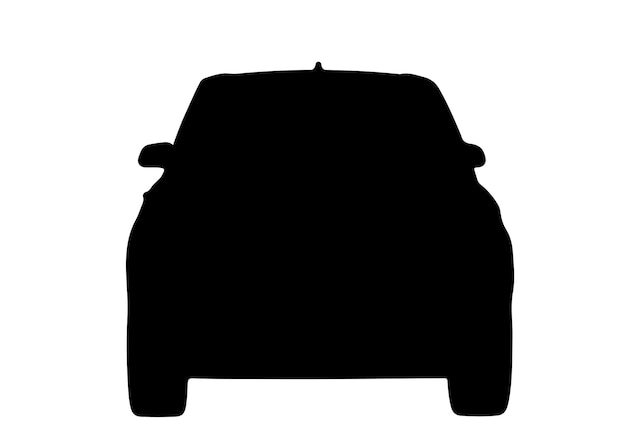 SUV silhouette on white background vector