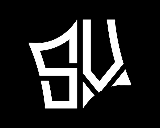 Vector sv letter logo design vector art