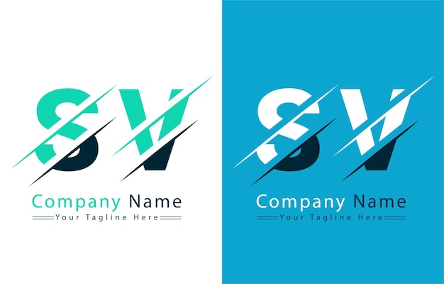 Vector sv letter logo vector design concept elements