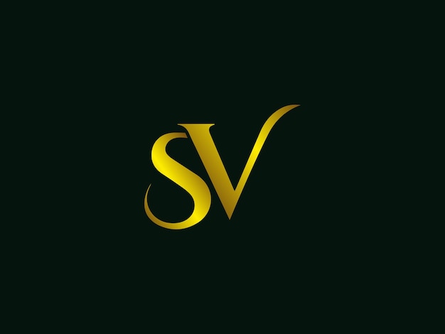 Vettore progettazione del logo sv