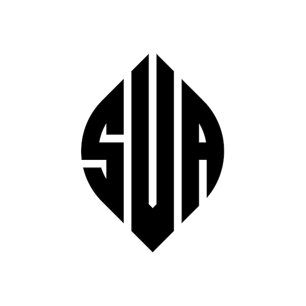 SVA circle letter logo design with circle and ellipse shape SVA ellipse letters with typographic style The three initials form a circle logo SVA Circle Emblem Abstract Monogram Letter Mark Vector