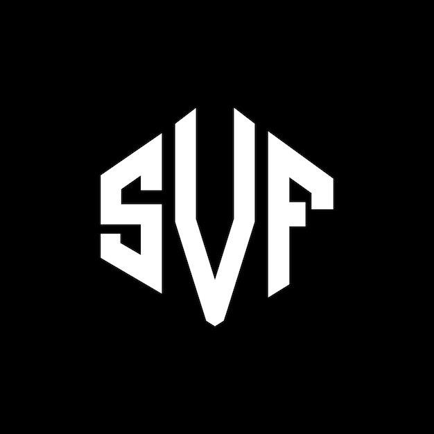 Vector svf letter logo design with polygon shape svf polygon and cube shape logo design svf hexagon vector logo template white and black colors svf monogram business and real estate logo