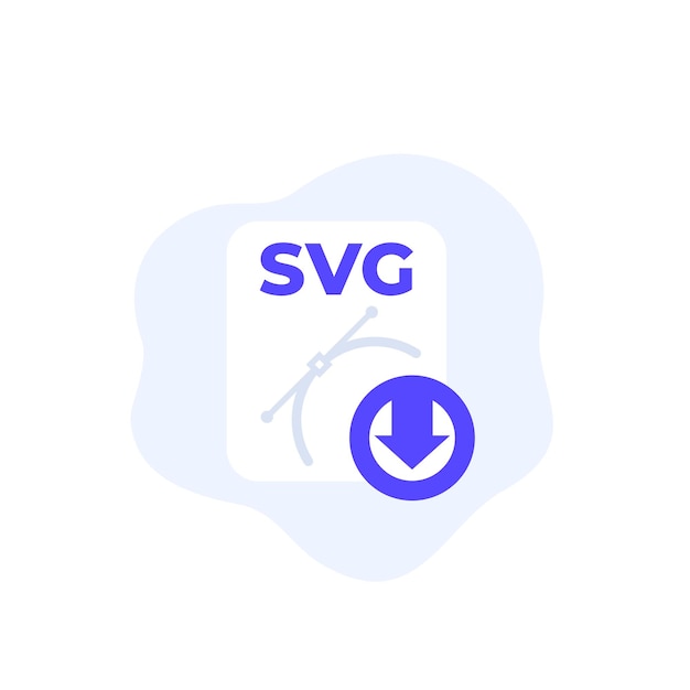 Vector svg file download icon for web