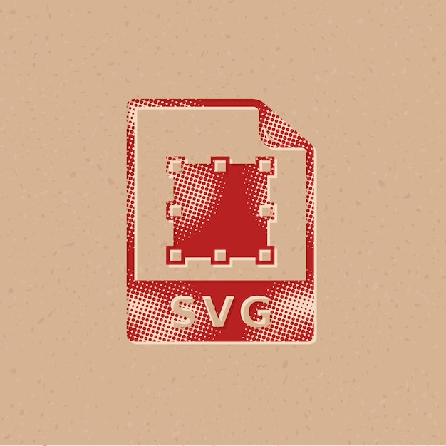 그런 지 배경 벡터 일러스트와 함께 Svg 파일 하프톤 스타일 아이콘