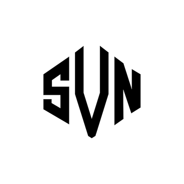 SVN letter logo ontwerp met veelhoek vorm SVN veelhoek en kubus vorm logo ontwerp SVN zeshoek vector logo sjabloon witte en zwarte kleuren SVN monogram bedrijf en vastgoed logo