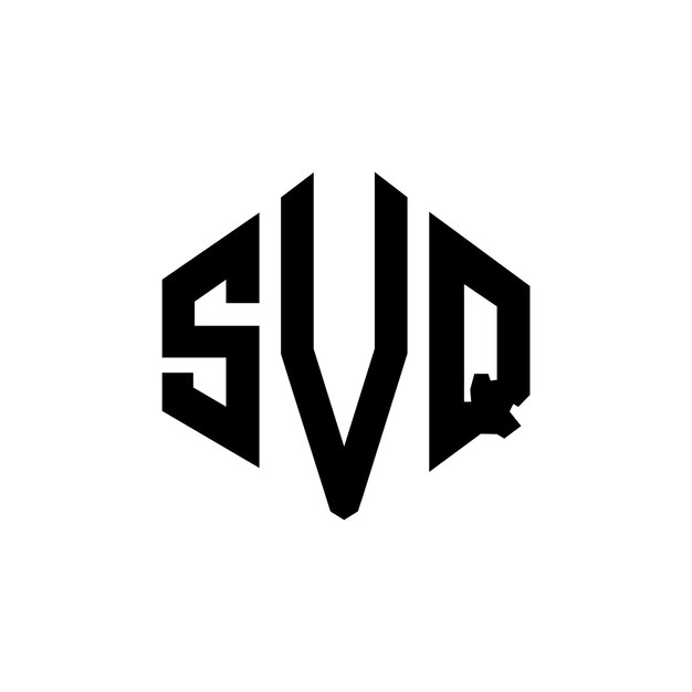 Vector svq letter logo ontwerp met veelhoek vorm svq veelhoek en kubus vorm logo ontwerp svq zeshoek vector logo sjabloon witte en zwarte kleuren svq monogram bedrijf en vastgoed logo