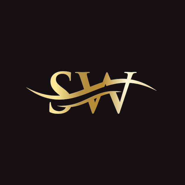 SW Letter Linked Logo voor zakelijke en bedrijfsidentiteit Eerste Letter SW Logo Vector Template