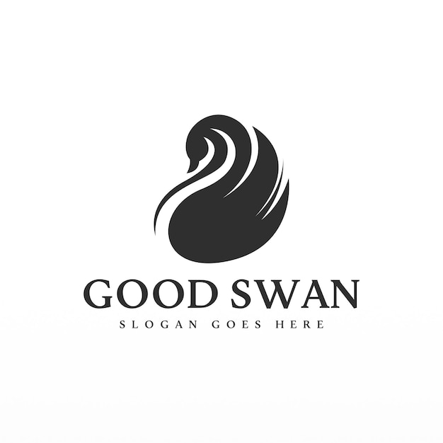 Swaan logo ontwerp sjabloon Swaan logo concept