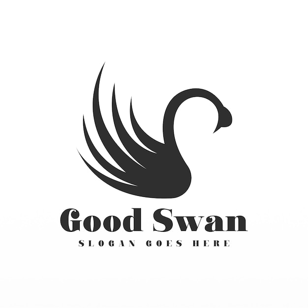 Swaan logo ontwerp sjabloon Swaan logo concept