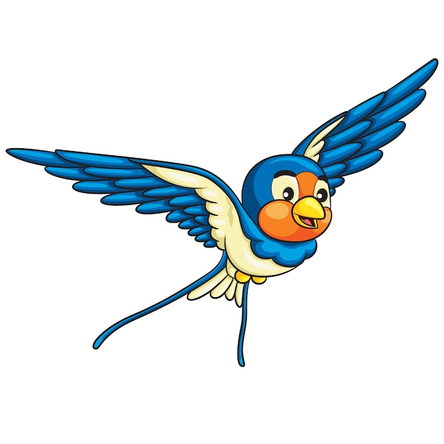 Vector swallow bird cartoon