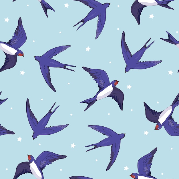 Swallow bird pattern