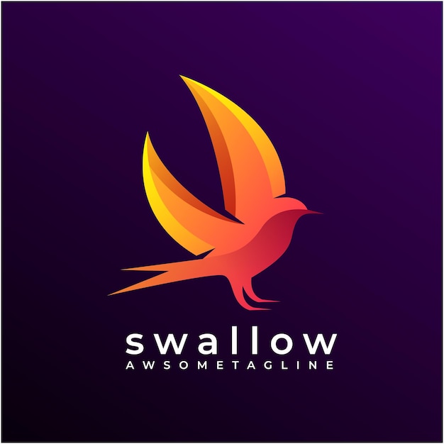 Swallow colorful logo