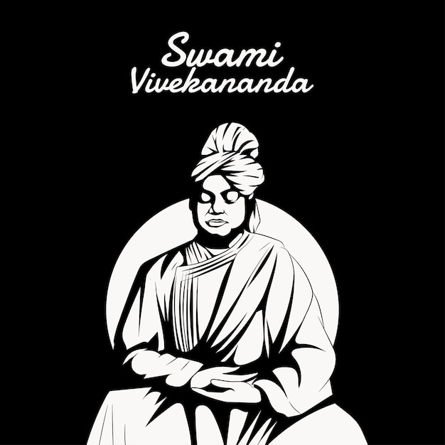 Vector swami vivekananda jayanti vector illustratie