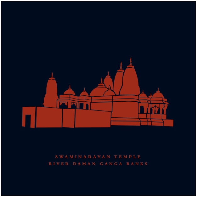 Swaminarayan temple in Daman vector icon Swaminarayan is a Hindu Lord