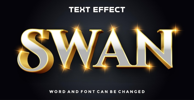 Swan bewerkbare tekst-effect