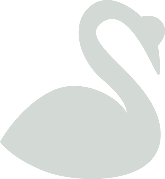 Vector swan bird silhouette vector illustration