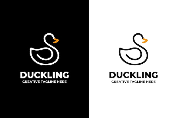 Swan Duck Silhouette Business Logo