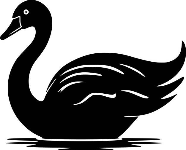 Высококачественная векторная иллюстрация логотипа Лебедя Идеально подходит для графики футболки