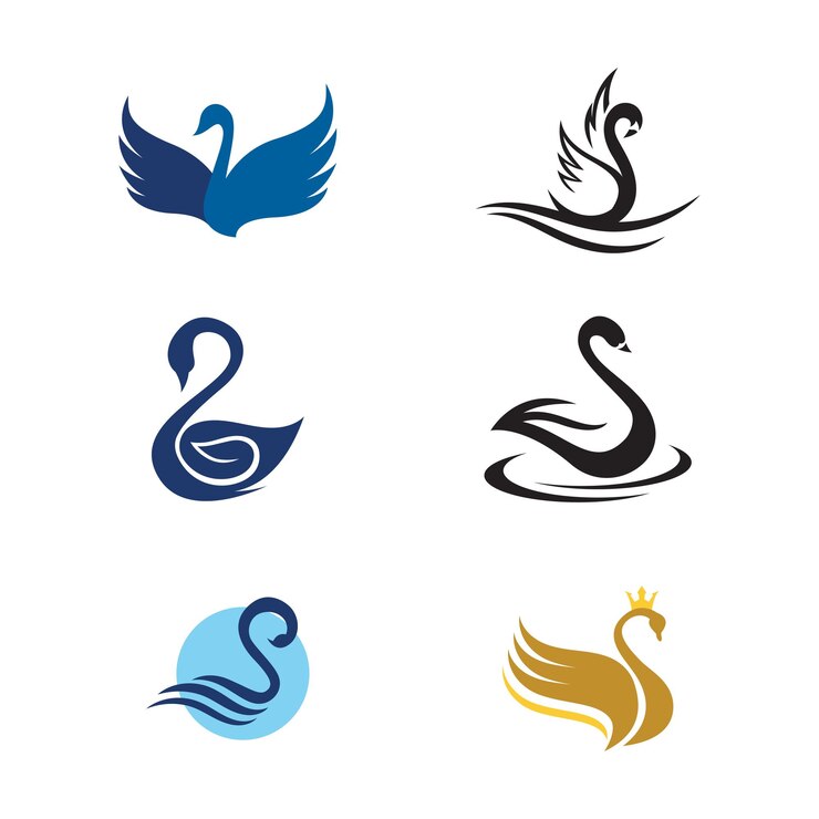 Swan icon Template vector illustration design